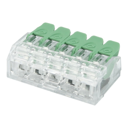 10 Stück Verbindungsklemmen 5x0.2-4.0 mm² VDE UL 450V 32A DGN 10-DG221-5.6-05P