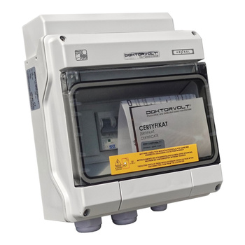 Solar Anschlusskasten PV AC 1x Überspannungsschutz Typ 1/2 1x B16 3P IP65 Doktorvolt DV-4609-FOT