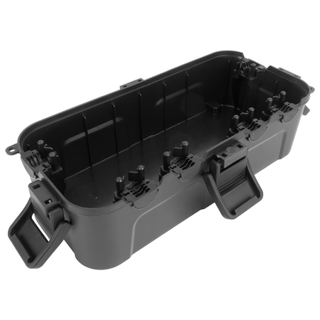 Kabelbox wasserdicht 29x13,2x10cm außen Kabelkasten für Verlängerungskabel, Steckdosenleisten große Elektrobox 6 Durchlässe Garten Organizer Schwarz Camping Box für Weihnachtsbaumbeleuchtung DV-6654 Doktorvolt