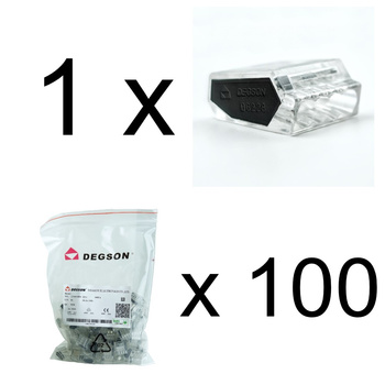 Dosenklemme 4x0.5-2.5 mm² Verbindungsklemme VDE DGN 1 Stück 100 Stück DG228-3,5-04P-1Y
