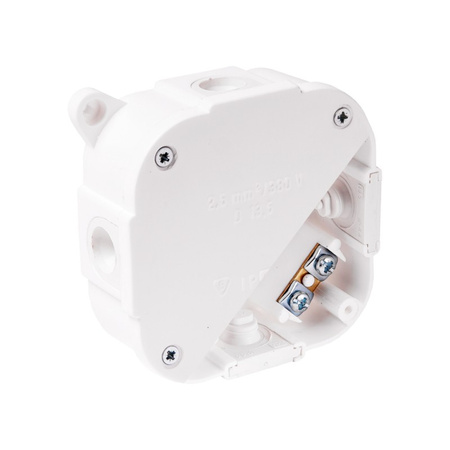 Abzweigkasten Aufputz-Feuchtraum Verbindungsdose mit Klemmen Abzweigdose weiss 88x88x40 mmViplast 074-51