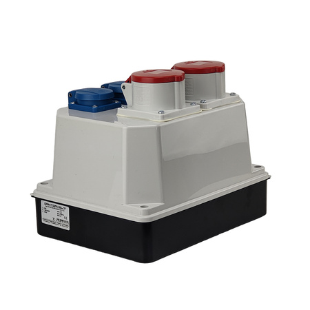 Stromverteiler BAU 2x16A 3x230V mit Trennschalter 0-1 32A Doktorvolt® DV-9771-D