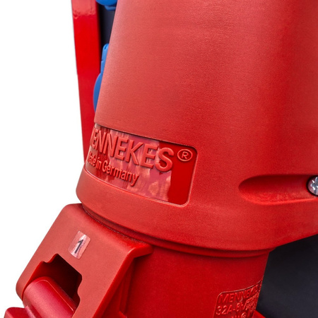 Baustromverteiler OS-S/FI SET 32A 400V CEE MENNEKES Steckdosen 230V Mobiler Stromverteiler auf Ständer FI-Schutzschalter Elektroverteiler für Baustelle tragbarer Baustromkasten mit Schutz Doktorvolt DV-6894-D