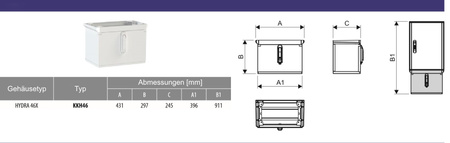 Sockel für Kabelverteilerschranke KKH 46 für Gehäuse HYDRA 46x Doktorvolt DV-1547-KKH 46