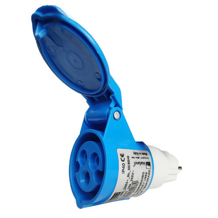 Marlanvil Camping Adapter mit Stecker Uni-Schuko 16A 250V auf 16A CEE Kupplung Stromadapter IP40 6.816.213