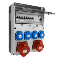 Baustromverteiler CEE 32A 16A TGD-S/FI 4x230V Stromverteiler Wandverteiler Doktorvolt DV-5541-D