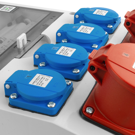 Baustromverteiler CEE 32A 16A TGD-S/FI 4x230V Stromverteiler Wandverteiler Doktorvolt DV-5541-D