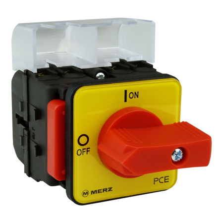 Not-Aus-Schalter Trennschalter ML0 32A 4P Hauptschalter IP55 PCE MERZ ML032.4-TB/RG1