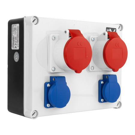 Baustromverteiler FRED 2x16A 2x230V Stromverteiler Mennekes Steckdosen Doktorvolt DV-2336-F