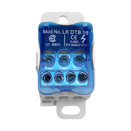Verteilerblock LK DTB 16 Klemmblöcke mit Schraubanschluss Verteilung Block Elektro Becov ULK016