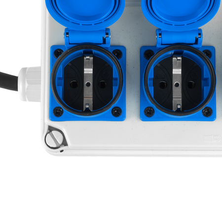 Stromverteiler mobil 2xCEE 16A 4xSchuko Baustromverteiler mit Kabel Brennenstuhl 1153650