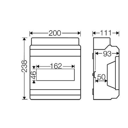Verteilerkasten KV 8109 1x9 Modulen Aufputz Feuchtraum Hensel KV PC 8109