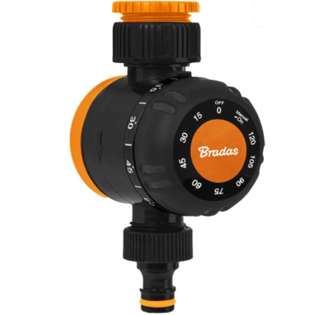 Bewässerungsuhr 120min WasserWasserströmungsuhr Wasseruhr Zeitschaltuhr 1" 3/4" BLACK LINE Bradas ECO-3131