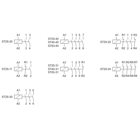 Modular Leistungsschütz Schütz 25A 230V AC für F&F-Schiene ST25-11