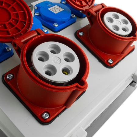 Baustromverteiler CEE 32A 16A TGD-S/FI 4x230V Stromverteiler Wandverteiler Doktorvolt DV-5541-D