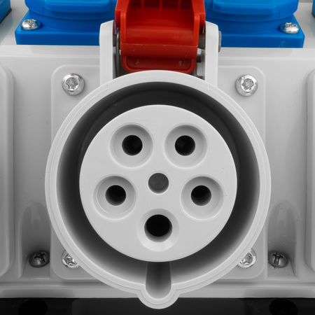 Stromverteiler FI-Schutzschalter Baustromverteiler TR-S/FI 4x230V 3x400V 1x32A/2x16A Doktorvolt DV-7266-D