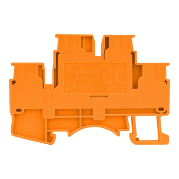 Reihenklemme 2.5mm2 4 Leiter Doppelstockklemme Etagenklemme Orange DSKK2.5-01P-15-00A(H