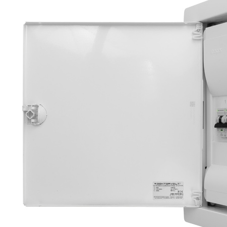 Sicherungskasten Unterputz Verteilerkasten 1-reihig 12 Module 8xMCB 1xRCCB VDE Unterverteilung verdrahtet Verteilerschrank mit Sicherungen 356x348x98mm Hager Hohlwand Verteiler Doktorvolt  DV-6197-PT