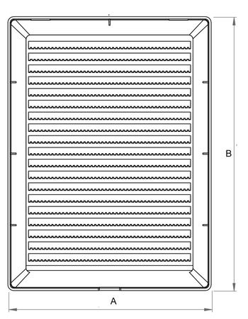 Lüftungsgitter Insektenschutz 21x14 weiß AirRoxy 02-340