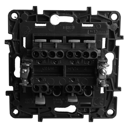 Doppel Treppenschalter 10 AX Schalter schwarz Niloe Step 863508