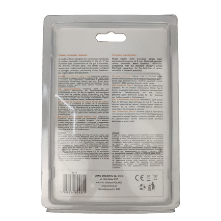 Kohlenmonoxidmelder VIRONE Kohlenmonoxid-Detektor mit LCD-Anzeige LCD DC-3