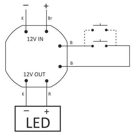 Lichtdimmer für LED Beleuchtung 12V Dimmschalter Dimmer F&F SCO-803