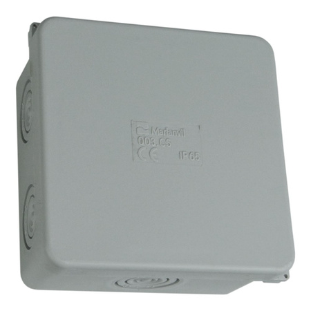 Abzweigkasten 80x80x40 6+2 IP65 Aufputz Abzweigdose Verbindungsdose M-L 003.CS