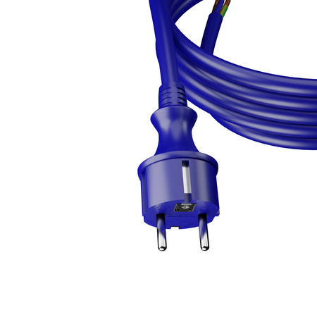 Anschlusskabel 4m IP44 mit geradem Stecker 250V 16A 3x2,5 mm² H07BQ-F PP-40H Blau W-98455