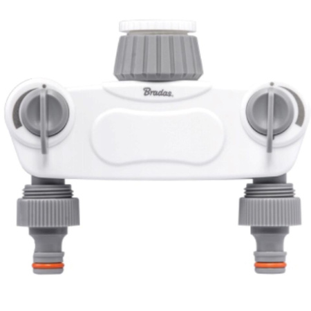 2-Wege-Verteiler mit Ventilen am Wasserhahn 1" mit Reduktion auf 3/4" WL-3032K