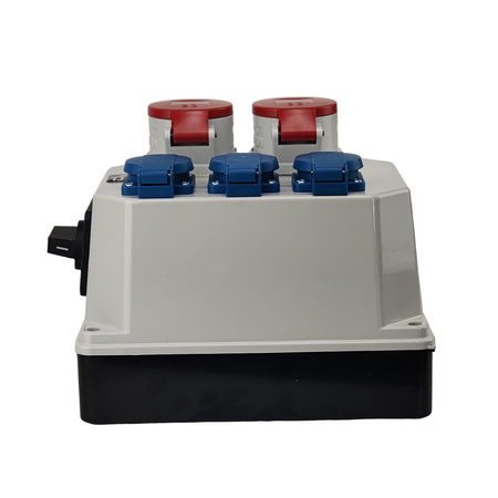 Stromverteiler BAU 2x16A 3x230V mit Trennschalter 0-1 32A Doktorvolt® DV-9771-D