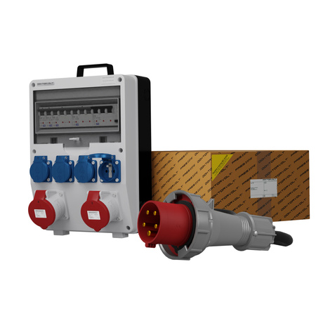 Stromverteiler TD-S/FI 2x32A 4x230 franz System SKH Kabel 5x10mm2 Doktorvolt® DV-0038-F