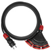 Dreifach-Verlängerungskabel 25m 250V 16A Schuko 3×2P+Z H05RR-F 3×2,5 mm² IP44 W-01196