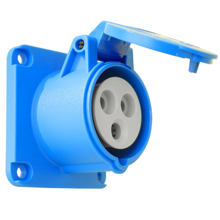 CEE Einbausteckdose gerade 230V 32A 3P 75x75 mm 3124-322-0975