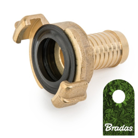 Geka-System Schnellkupplung Schlauchtülle Klauenkupplung 19mm 3/4" Messing BRADAS BR-GK103