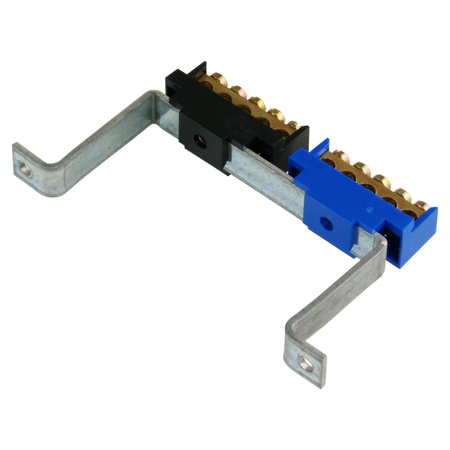 PE/N-Klemme mit Träger (im Verteilerfeld) 4-Module [ 2 x (5P) ] Marlanvil 1006.04