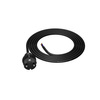Anschlusskabel 2m IP44 mit geradem Stecker 250V 16A 3x1,5 mm² H05VV-F PP-40H Schwarz W-98382