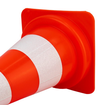 Verkehrsleitkegel 50cm Warnkegel U-23 weiches Verkehrshütchen reflektierender Verkehrskegel Pylone PVC Leitkegel Warnleitkegel Doktorvolt DV-5725