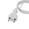 Anschlusskabel 3m mit geradem Stecker TYP E 230V 16A 2×1 mm² H05VV-F PP-21 Weiß W-98339