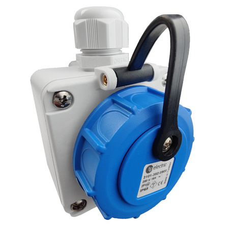 Steckdose 16A 230V hermetische Industriesteckdose wasserdicht IP68 Aufputz 3101-382-0900