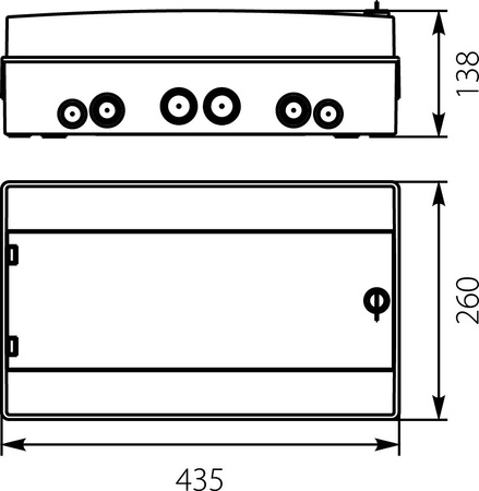 Feuchtraumverteiler Verteilerkasten 1000V RH18 18Module Aufputz Sicherungskasten IP65 AP VDE E-P 36.18