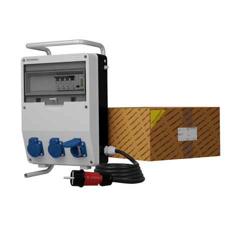 Stromverteiler TD-S/FI 3x230V Stromzähler MID Kabel Gestell Doktorvolt® DV-0489-D