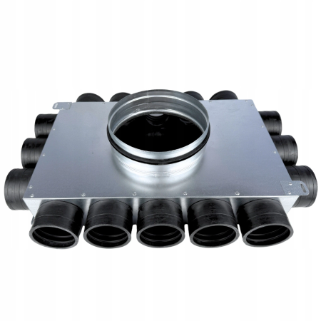 Lüftungsverteiler Verteilerkasten 16x75 Ø200 Wohnraumlüftung Luftverteiler E-KRR-16x75/200-OC