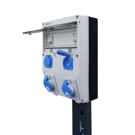 Campingverteiler Campingsäule auf Ständer TD-CAMP FI/LS 2x16A/3P 2x230V DV-1703-D