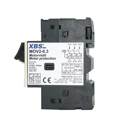 Motorschutzschalter Motorschutz MOV2 4-6.3A MS-Schalter XBS MOV2-6.3
