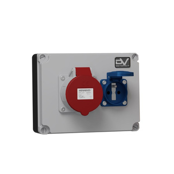 Wanddose WDD Stromverteiler 1x32A 1x230V franz/belg System Doktorvolt® DV-9658-F