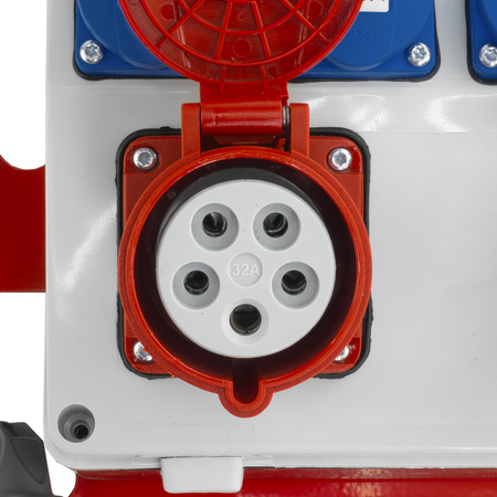 Baustromverteiler 16A 32A CEE 4x230V mit Hängeständer und Stecker mit Kabel  TGD-S/FI Stromverteiler Wandverteiler mit VDE Sicherungen Doktorvolt DV-6067-D