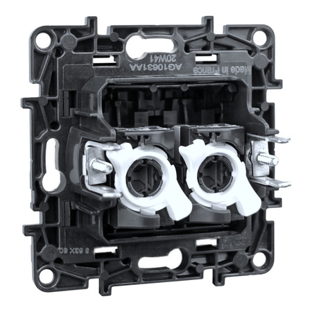 Computersteckdose 2xRJ45 CAT5e schwarz Niloe Step 863560