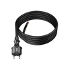 Anschlusskabel 3m IP44 mit geradem Stecker 250V 16A 3x2,5 mm² H07RN-F PP-40H Schwarz W-97218