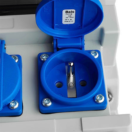 Baustromverteiler 12 Module mit Griff IP44 4x230V 2x16A 32A Doktorvolt Stromverteiler ohne Schutz DV-4926-F