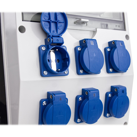 Stromverteiler 6x230V pTD-S/FI 1P Stromzähler SIEMENS und MENNEKES Doktorvolt DV-4821-D